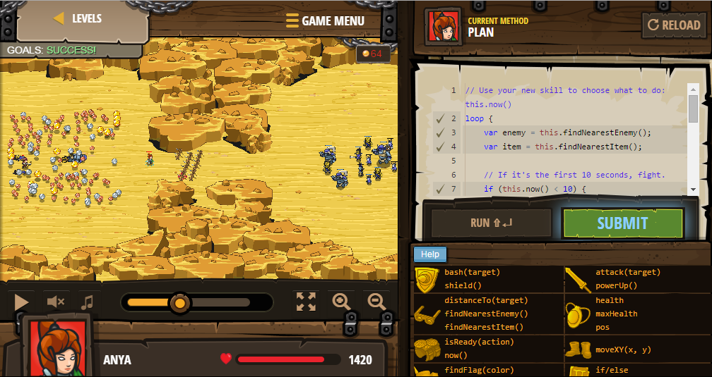 CodeCombat gameplay.