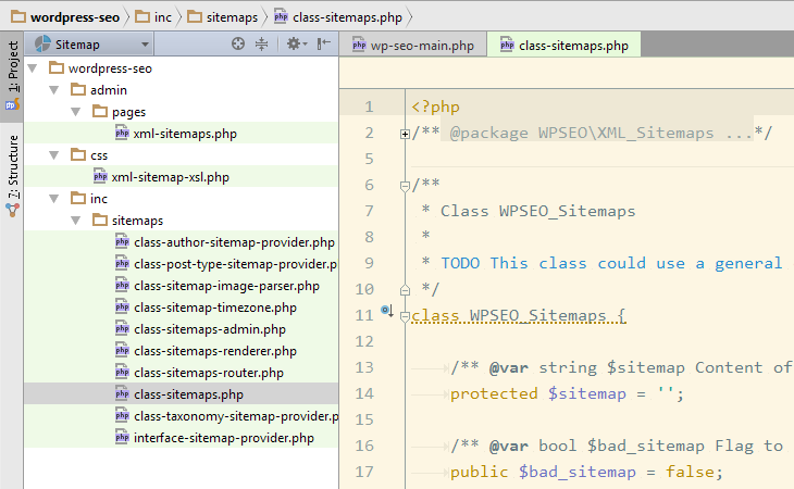 PhpStorm Scopes in aciton.