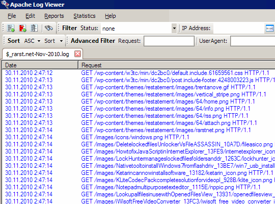 Apache web server log format Apache web server log format