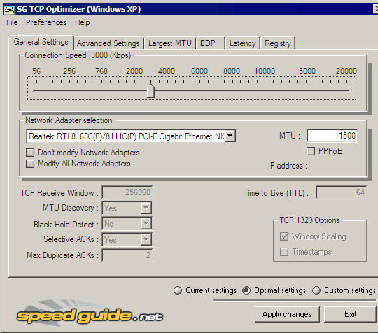 tcpoptimizer_interface