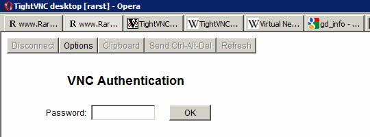 tightvnc server does not support security type