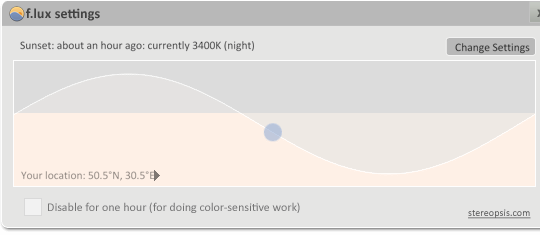 f.lux interface